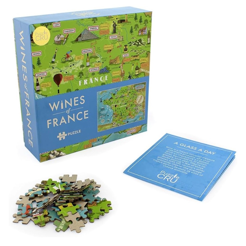 Puzzle Cru Wines of France 1000 Piece Jigsaw Puzzle